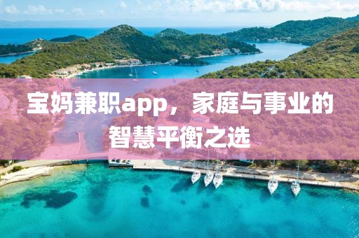 宝妈兼职app，家庭与事业的智慧平衡之选