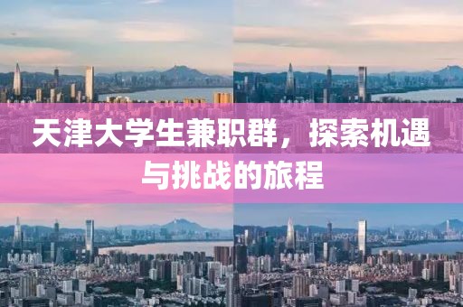 天津大学生兼职群，探索机遇与挑战的旅程