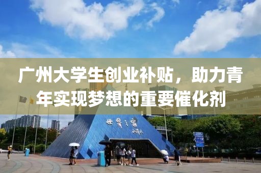 广州大学生创业补贴，助力青年实现梦想的重要催化剂