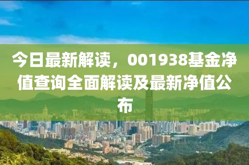 今日最新解读，001938基金净值查询全面解读及最新净值公布