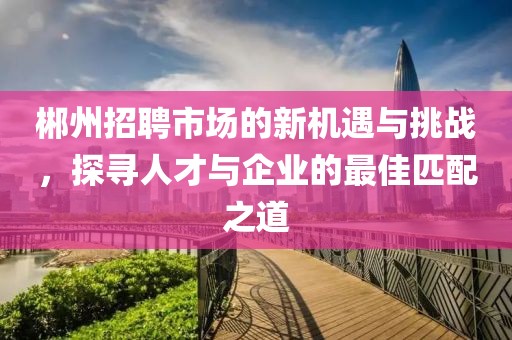 郴州招聘市场的新机遇与挑战，探寻人才与企业的最佳匹配之道