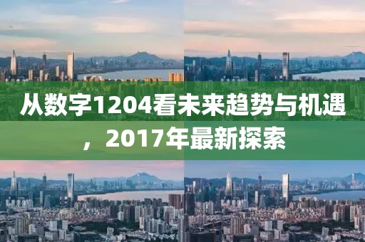 从数字1204看未来趋势与机遇，2017年最新探索