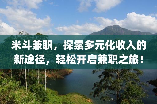 米斗兼职，探索多元化收入的新途径，轻松开启兼职之旅！